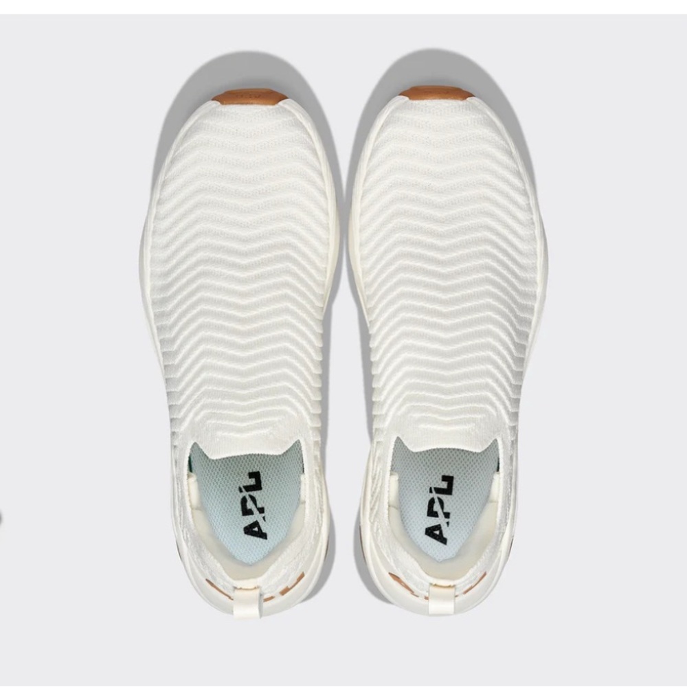 APL Cream and Tan Slip-On Sneakers